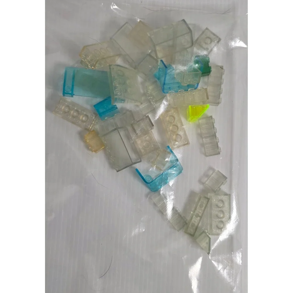 LEGO Translucent Parts Lot Clear Blue Green Yellow Mixed Pieces‎ 0.23 lb